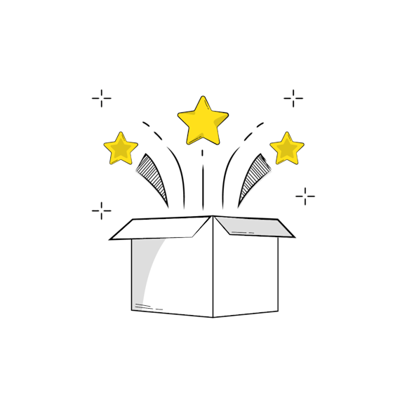 Box representing a new product