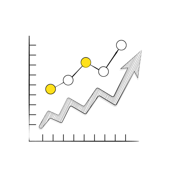 Graph showing upward trend