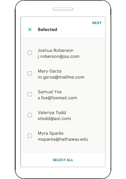A mobile phone displaying how to import contacts from your phone