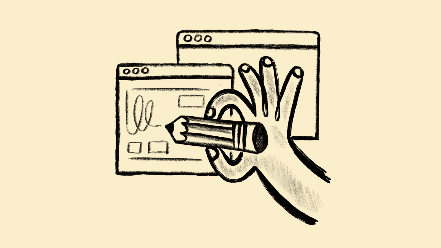 Hand drawing website plans/storyboard/wireframes.