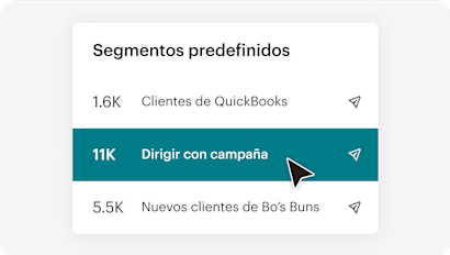 Ilustración abstracta y simplificada que representa la función de segmentación de Mailchimp