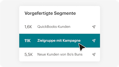 Abstrakte und vereinfachte Illustration des Segmentierungs-Features von Mailchimp