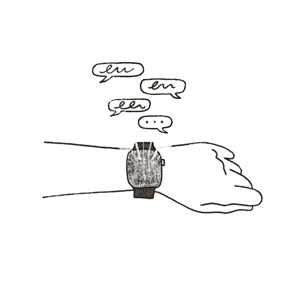 Smartwatch receiving text messages