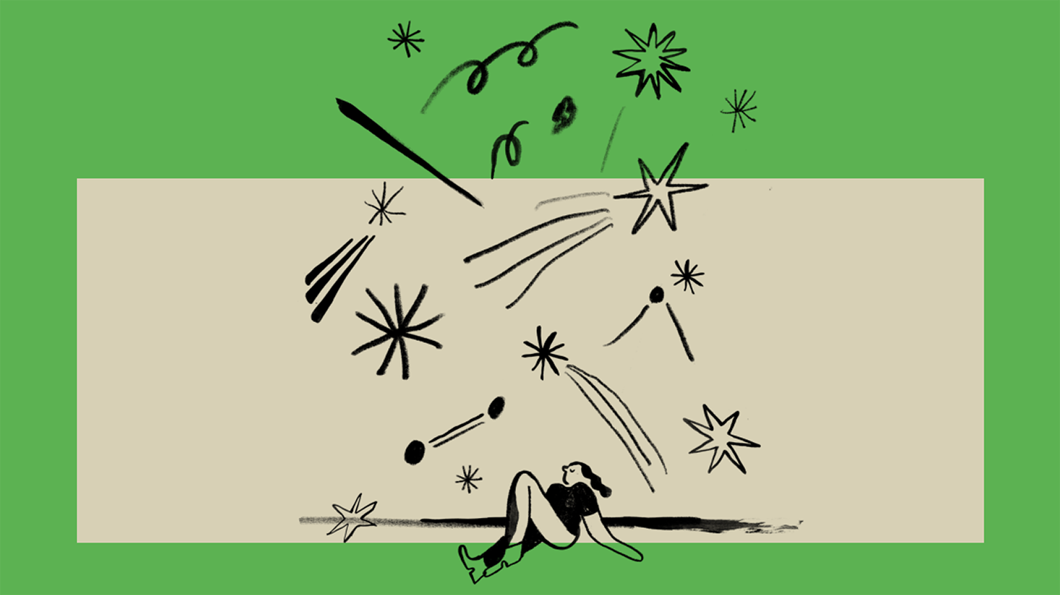 Illustration of a person holding a key and keyring