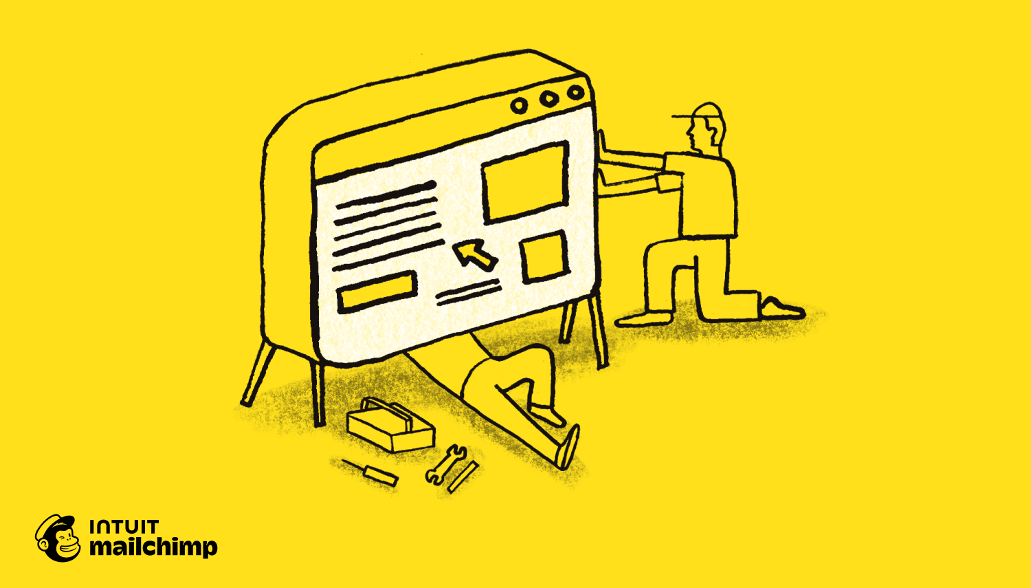 box with two computer screens