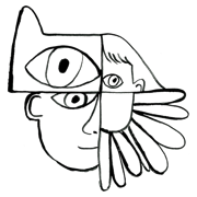 Four different heads spliced together.