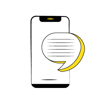 email timing - illustration of a tablet with a chat bubble overlay