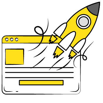 why buy an expired domain - illustration of a rocket launching from a web page