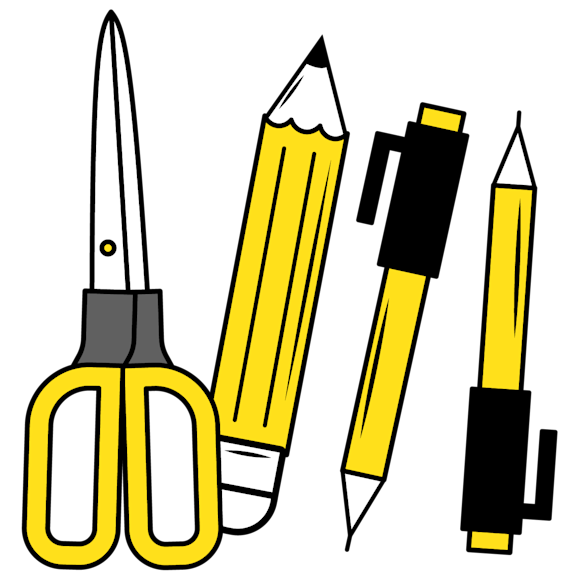 sell crafts online - A collection of hand tools including screwdrivers with yellow handles and black tips arranged in a vertical line