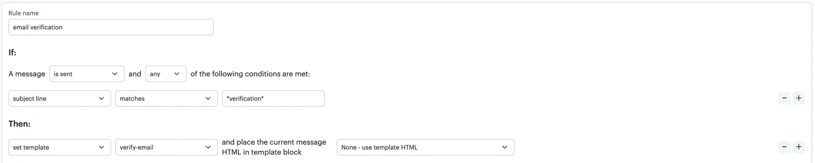 Transactional Rules Engine: Apply templates conditionally