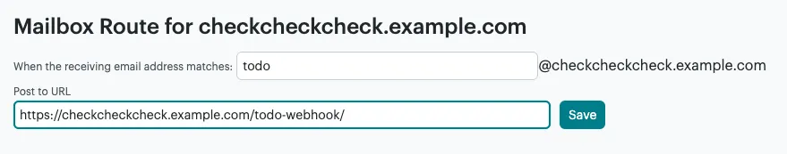 Transactional Email: Configure incoming email address