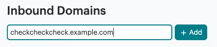 Transactional Email: Set up inbound domain